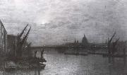 Atkinson Grimshaw The Thames by Moonlight with Southmark Bridge china oil painting artist